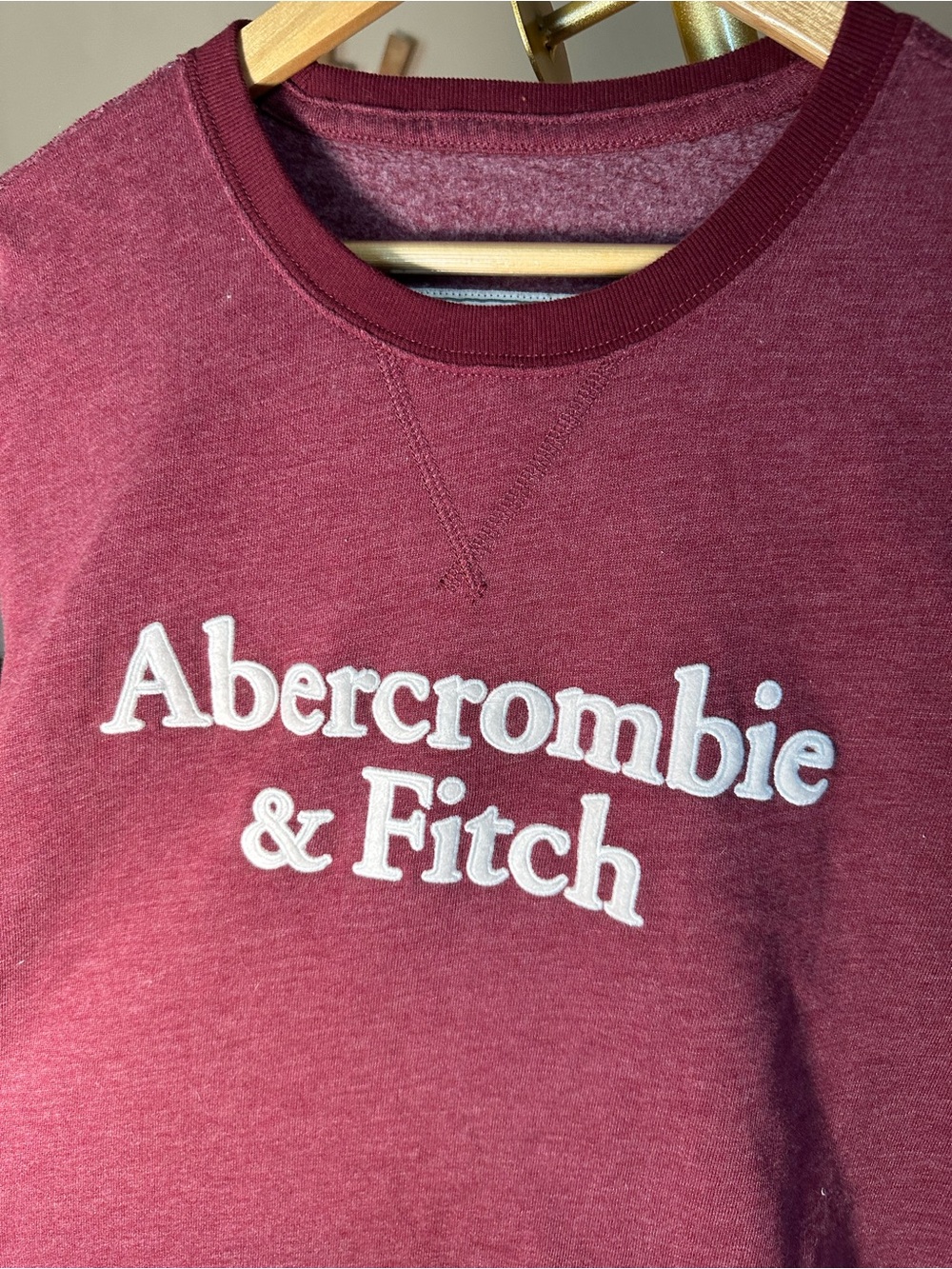 Abercrombie & Fitch Deep Wine Pullover Sweatshirt - Picture 2 of 6